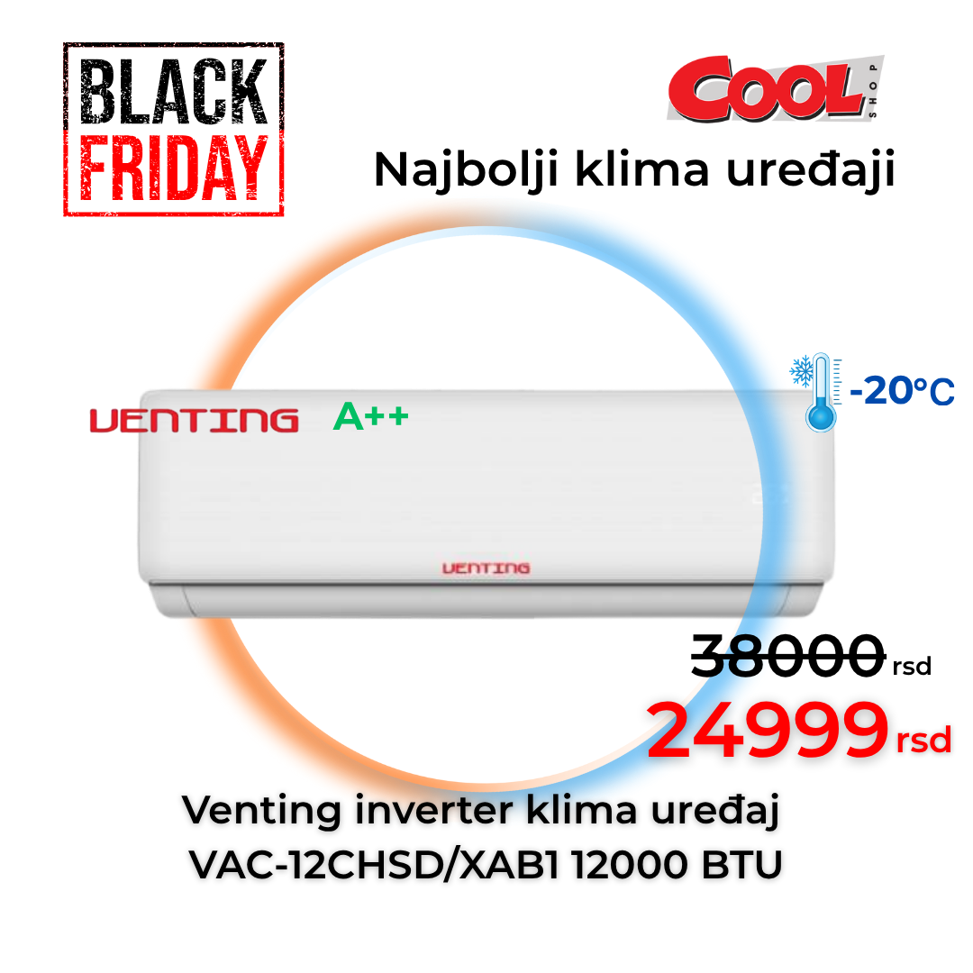 Venting inverter klima uređaj VAC-12CHSD/XAB1 12000 BTU